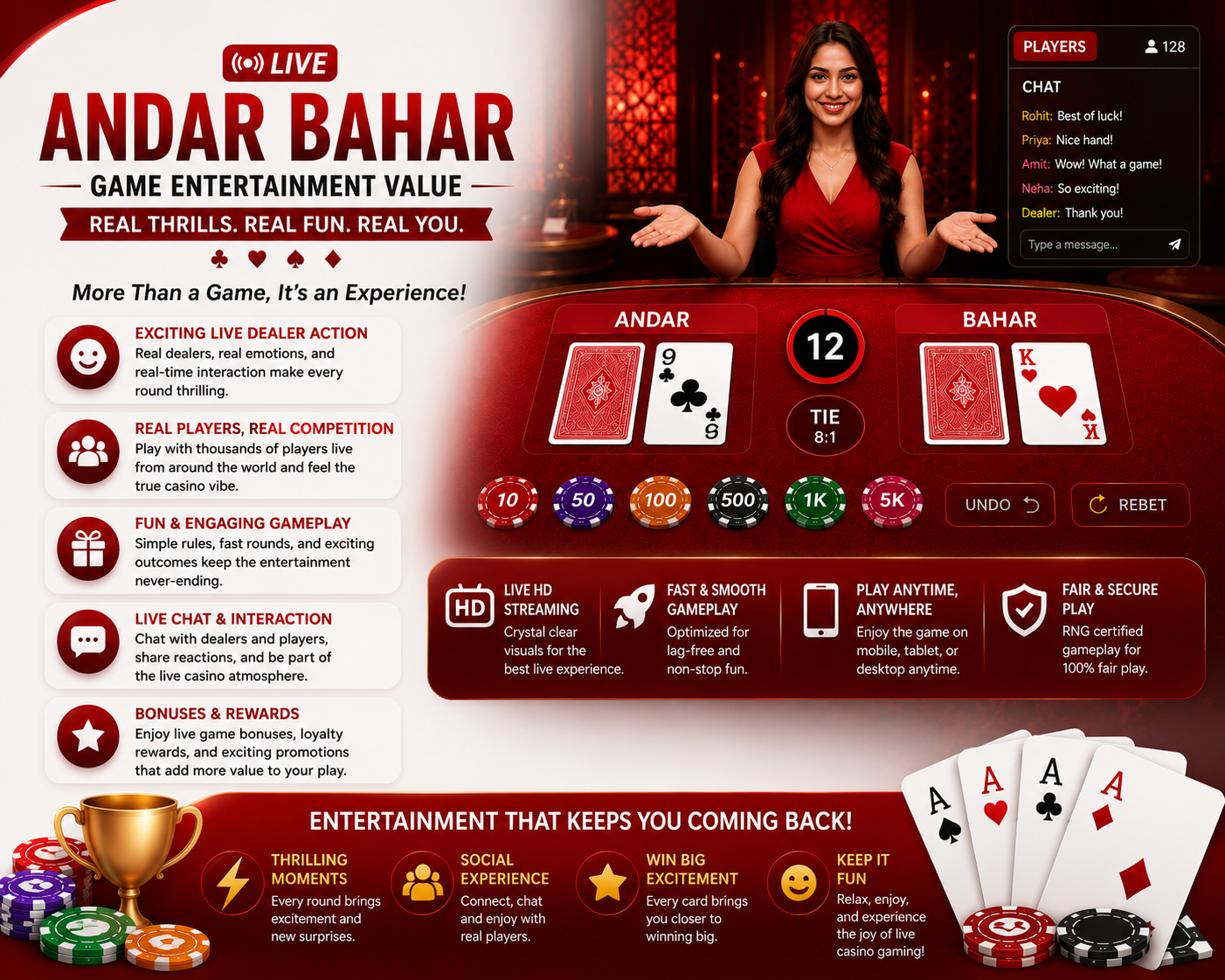 Live Andar Bahar Game Entertainment Value